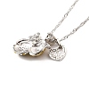 Two Tone Bee and Heart Pendant Necklace NJEW-I113-10P-3