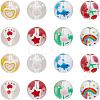 32Pcs 8 Colors Transparent Handmade Lampwork Beads LAMP-SC0001-37-1