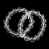 Natural Quartz Crystal Round Beaded Stretch Bracelets GG-CBA12F1-02E-12-4