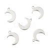 Non-Tarnish Crescent Moon Stainless Steel Charms Pendants X-STAS-Q168-06-2