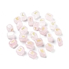 Rectangle Natural Rose Quartz Rune Stones G-Z059-01C-1