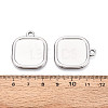 304 Stainless Steel Pendant Cabochon Settings STAS-N108-73P-3