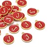 Golden Plated Alloy Enamel Charms ENAM-S118-03J-4
