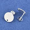 304 Stainless Steel Ear Stud Findings STAS-O119-14C-S-2