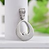 Teardrop with Hand & Heart 304 Stainless Steel Pendants STAS-M206-116AS-2