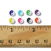 200Pcs Printed Opaque Acrylic Beads OACR-FS0001-54-3