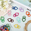 20Pcs 10 Colors Spray Printed Alloy Swivel Clasps FIND-SC0017-41-3