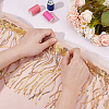 10 Yards Beading Sequins Polyester Tassel Ribbons SRIB-WH0026-12B-3