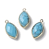 Synthetic Turquoise Pendants G-B009-01G-Y-1
