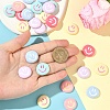 30Pcs 6 Colors Opaque Resin Cabochons RESI-YW0005-44-3