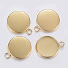 304 Stainless Steel Pendant Cabochon Settings STAS-F160-46G-05-1