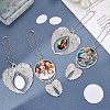 4 Sets 2 Style  Alloy Pendant Decoration Cabochon Settings AJEW-FH0002-02-4