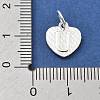925 Sterling Silver Heart with Capital Letter Charms STER-S009-13U-S-3