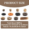 Dyed Natural Coconut Beads COCB-YW0001-01-2
