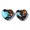 Assembled Bronzite and Synthetic Turquoise Pendants X-G-T111-04C-6