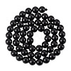 1 Strand Natural Shungite Beads Strands G-TA0003-34B-1