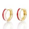Brass Huggie Hoop Earrings EJEW-S209-07D-2