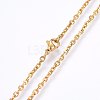304 Stainless Steel Cable Chain Necklaces NJEW-P226-01G-03-2