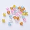 Baking Paint Crackle Glass Beads DGLA-X0006-8mm-13-2