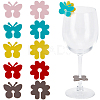 70Pcs 10 Styles Silicone Wine Glass Charms AJEW-SC0002-84-1