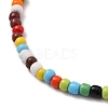 Opaque Glass Seed Beads Anklets AJEW-AN00325-2