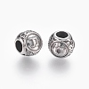 316 Surgical Stainless Steel European Beads STAS-P212-18P-12-1