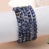 Natural Blue Spot Jasper Bead Stretch Bracelets BJEW-K212-A-039-2