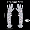 Bowknot Polyester Long Lace Gloves AJEW-WH20007-92A-2