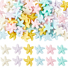 72Pcs 6 Colors Opaque Resin Cabochons RESI-SC0002-79-1
