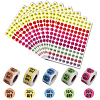 10 Sheets Paper Self-Adhesive Number Round Stickers and 5 Rolls Discount Round Dot Roll Stickers STIC-CA0001-03-1