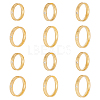 Unicraftale 12Pcs 6 Size Crystal Rhinestone Grooved Finger Rings Set RJEW-UN0002-72G-1