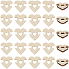 1 Set 1-Hole Wood Buttons BUTT-CY0001-16A-6