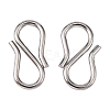 304 Stainless Steel S-Hook Clasps X-STAS-R083-11-1
