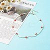 Round Shell Pearl Cherry Beaded Necklaces X1-NJEW-TA00001-5