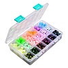 450pcs 18 Colors Opaque Acrylic European Beads sgMACR-SZ0001-17-7