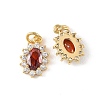 SHEGRACE Brass Micro Pave Cubic Zirconia Pendants XGRQ2O123-446F-G-2