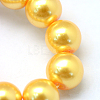 Baking Paint Pearlized Glass Pearl Round Bead Strands HY-Q003-10mm-56-3