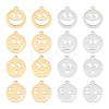 DICOSMETIC 16Pcs 8 Style Ion Plating(IP) 201 Stainless Steel Pendants STAS-DC0006-10-1