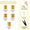 5 Rolls 5 Sizes Round PET Metallic Thread MCOR-TA0001-02B-4