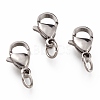 Tarnish Resistant 304 Stainless Steel Lobster Claw Clasps X-STAS-G240-01D-P-1