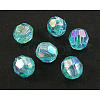 Eco-Friendly Transparent Acrylic Beads TACR-PL642-8mm-25-1