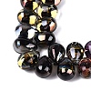 Electroplate Baking Paint Transparent Glass Beads Strands GL-N005-02A-C03-3
