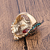 Retro Alloy and Rhinestone Finger Rings FS-WG56BBF-04-4