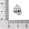 304 Stainless Steel Rhinestone European Beads STAS-D153-30P-3