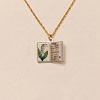 Brass Enamel Book Pendant Necklaces for Women KK-CBAF5B9-01G-05-1