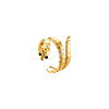Adjustable 304 Stainless Steel Snake Shaped Cuff Open Rings for Women QO4432-1-1