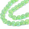 Electroplate Transparent Glass Beads Strands EGLA-Q125-002-B01-3