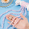 Electroplate Transparent Glass Beads Strands GLAA-TAC0028-009A-5