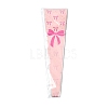 Bowknot Print Transparent PE Cone Flower Sleeves ABAG-FZC0002-001F-7