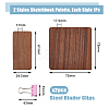 2Pcs 2 Styles Wood Magnetic Flip Top Paintbox AJEW-DC0001-26-2